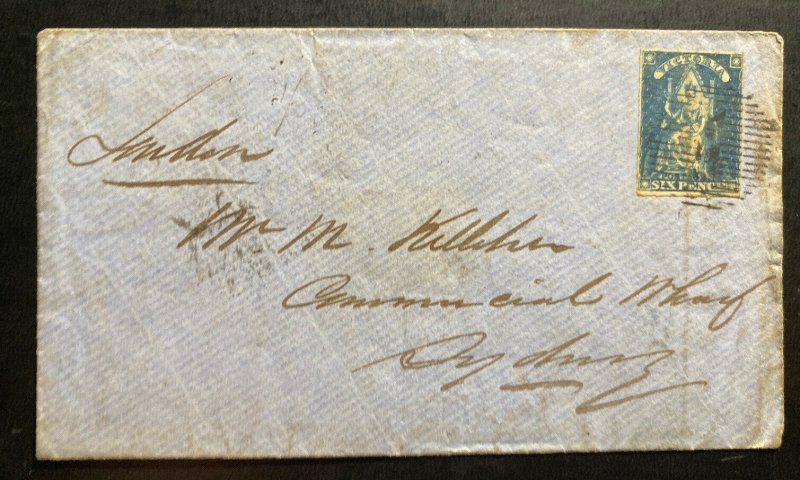 1859 Melbourne Victoria Australia Vintage Cover To Sydney SG#73 Imperf