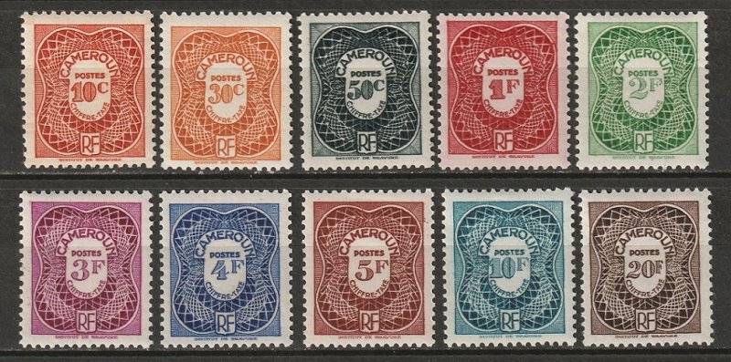 Cameroun 1947 Sc J24-33 Yt T24-33 postage due set MLH*/MNH**