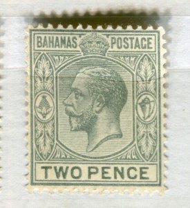 BAHAMAS; 1912 early GV issue fine Mint hinged Shade of 2d. value