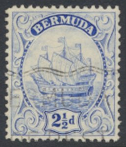 Bermuda  SG 82b SC# 87 Used  Type II  Ultramarine see details and scans