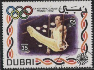 Dubai 156 (used cto) 35d Munich Olympics: gymnast (1972)