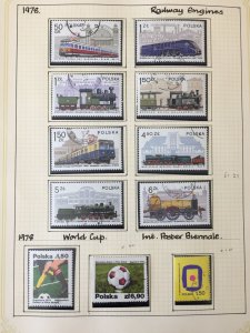 Poland 1978/79 Pope Trains Sport+Sheets MNH Used on Pages (Apx 100+) BL1648