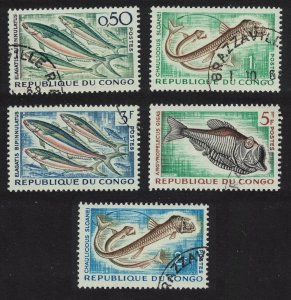 Congo Tropical Fish 5v 1961 Canc SG#13-17