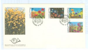 Greece 1669-72 1989 U/A FDC, wild flowers, plants, flora