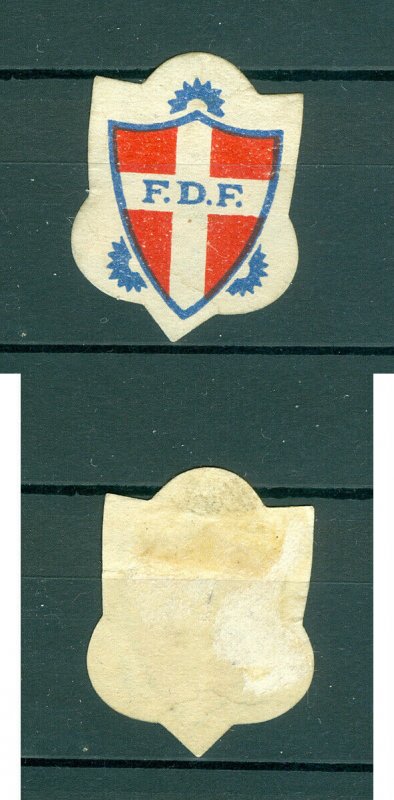 Denmark. Poster Stamp 1930-60s. F.D.F. Scouts. Logo