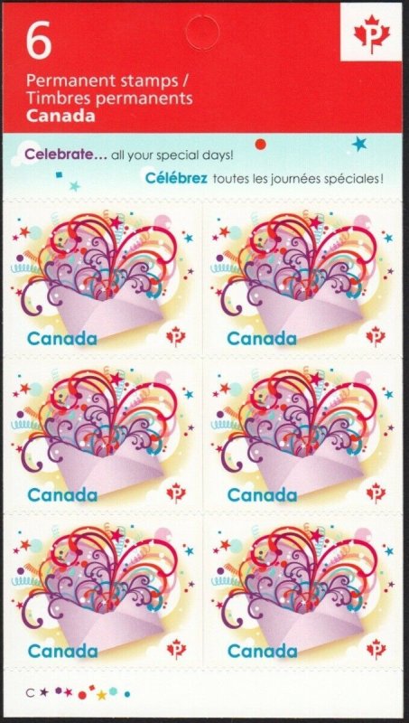 CELEBRATION IN THE MAIL = booklet of 6 stamps = Canada 2009 #2314a (BK400) MNH