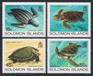 Solomon Isls 489-492,MNH.Michel 485-488. Turtles 1983.Leatherback,Ridley,Green.