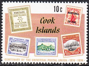 Cook Islands 1974 MH Sc #408 10c Stamps of Cook Islands UPU Centenary