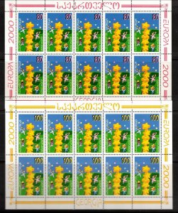 Georgia Sc 228-9 MNH MINISHEETS of 2000 - Europa Issue