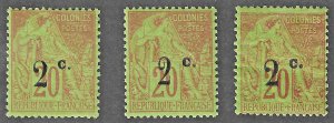 Reunion (1893) - Scott # 53 - 55,   Used