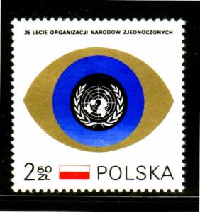 POLAND #1757  1970  U.N 25TH ANNIV.  MINT  VF NH  O.G