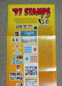 1997 stamp poster USPS 11 X 17 full year stamp commemorative issues