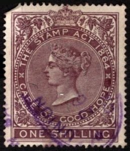 1885 Cape of Good Hope Revenue 1 Shilling Queen Victoria Stamp Duty