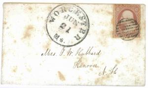 Worcester, Massachusetts to Hanover, New Hampshire Scott 25 Cover