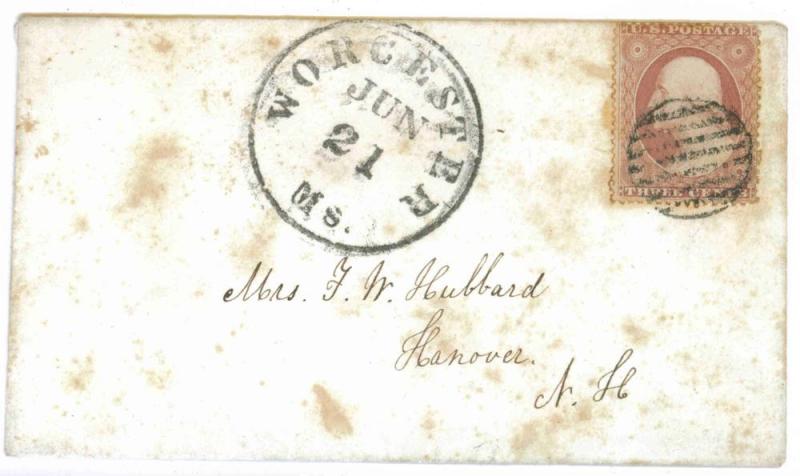 Worcester, Massachusetts to Hanover, New Hampshire Scott 25 Cover