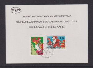 Finland    #763-764  used  1987 Christmas  on card