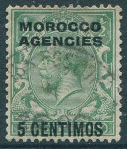 Morocco Agencies 1914 SG129 5c on ½d green KGV FU (amd)