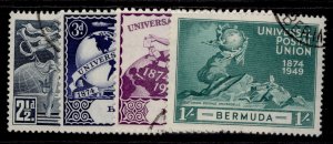 BERMUDA GVI SG130-133, anniversary of UPU set, FINE USED.