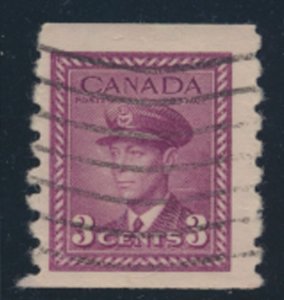 Canada SC# 266 SG 391   Coil  perf 8 Used 1943 see details / scan