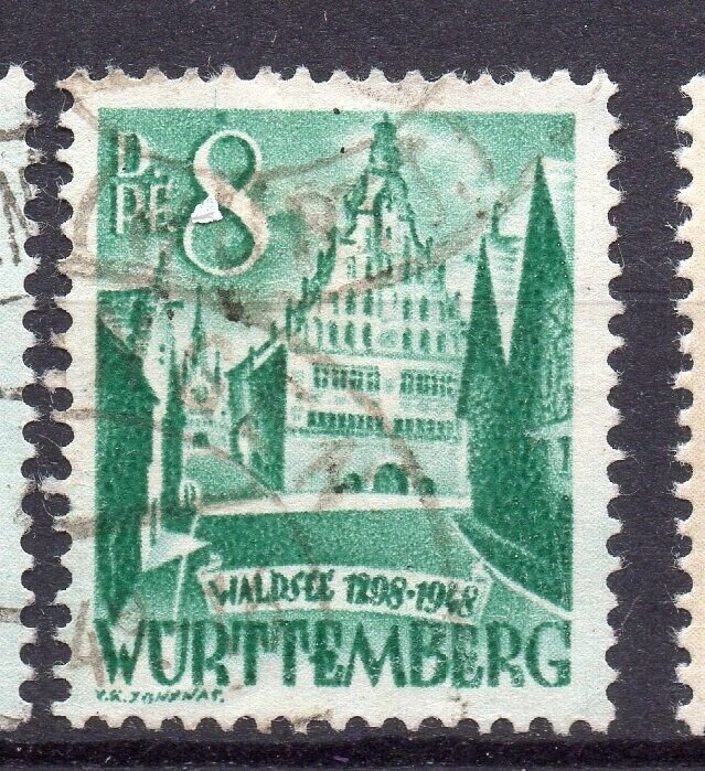 Wurttemberg 1948 Early Issue Fine Used 8pf. NW-05564