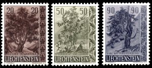 1958 Liechtenstein Sc#326-28 - Native Trees & Shrubs - MH Cv$10.50