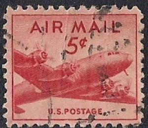 C33 5 cents DC-4 Small Plane, Stamp used VF