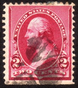 1890, US 2c, Washington, Used, Sc 219D