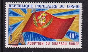 Congo, People`s Republic   #C139  MNH  1971   adoption of red flag  40fr