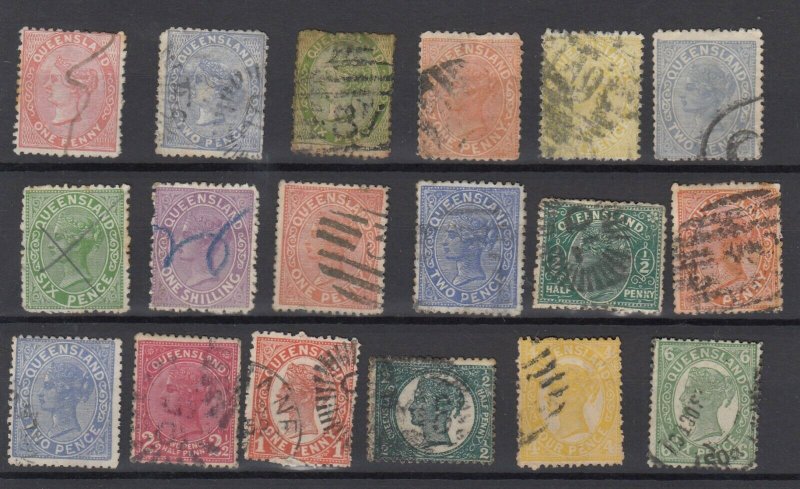 Queensland QV Collection Of 18 Fine Used JK6333