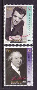 Ireland-Sc#941-42-unused NH-Edmund Burke-Eamonn AQndrews-1994-