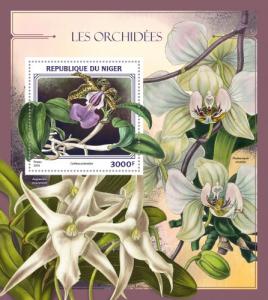 NIGER 2016 SHEET ORCHIDS FLOWERS nig16417b