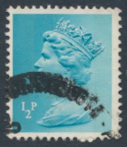 GB  Machin ½p X841 2 bands  Used SC# MH22  see scans & details