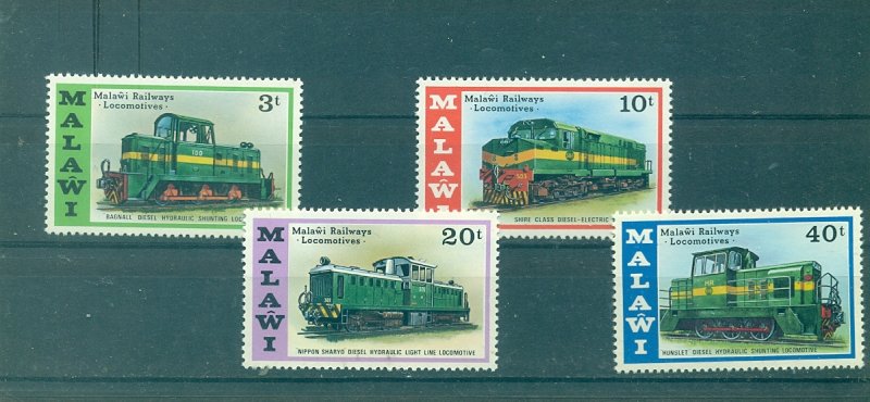 Malawi - Sc# 289-92. 1976 Locomotives, Trains. MNH. $6.25.