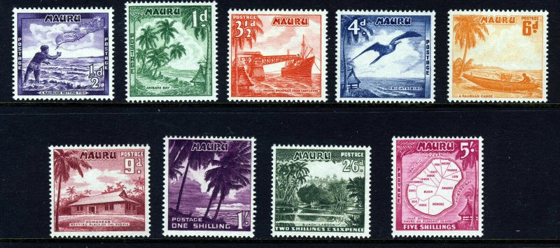 NAURU 1954-65 Complete Pictorial Set SG 48 to SG 56 MNH