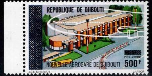 Djibouti Scott C108 MNH** Overprinted Afars and Issas stamps from new republic