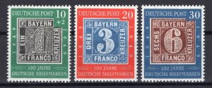 West Germany: 1949 Stamp Centenary MNH Set