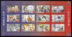 KOMI - 1998 - Football World Cup -Perf 12v Sheet-Mint Never Hinged-Private Issue