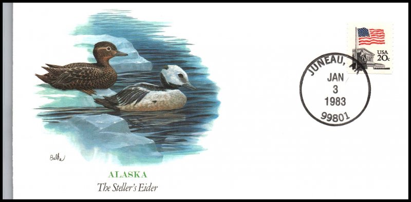 US Steller's Eider AK Waterbird 1983 Fleetwood Cover