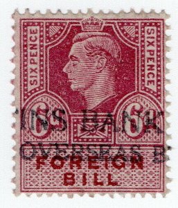 (I.B) George VI Revenue : Foreign Bill 6d