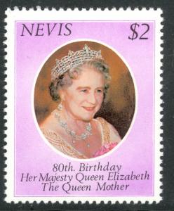 NEVIS 1980 QUEEN MOTHER'S BIRTHDAY Issue Sc 113 MNH