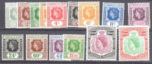 Leeward Islands 1954 Scott # 133-147 Mint Lightly Hinged Set
