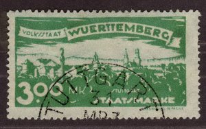 1920 Germany Wurttemberg, 3Mk, Used, Sc O175