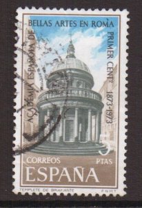 Spain    #1810  used   1974  Academy fine arts