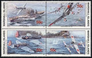 Marshall Islands 1992, Battle of Coral sea 4v [+], MNH