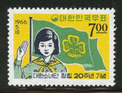 Korea Scott 510 MNH** 1966 girl scout stamp