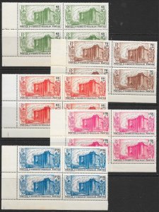 ST.PIERRE & MIQUELON SG210/4 1939 FRENCH REVOLUTION ANNIV. SET CNR BLKS OF 4 MNH