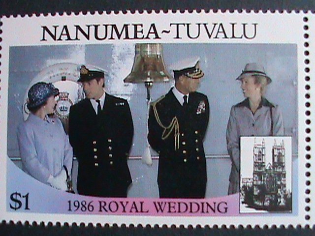 TUVALU -NANUMEA STAMP-1986- ROYAL WEDDING MIN NOT HING- SET VERY FINE