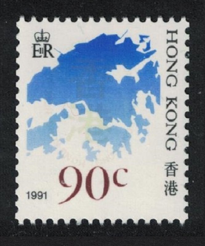 Hong Kong Coil Stamps 90c imprint '1991' 1992 MNH SG#554d MI#642