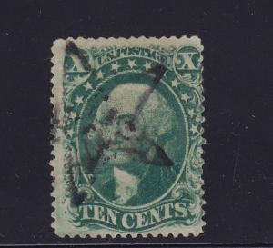 34 F-VF used fancy cancel PSE certificate with nice color cv $ 2100 ! see pic !