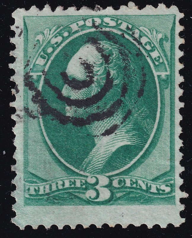 US Scott 158 Used 1 cent 1873 Green T039 bhmstamps